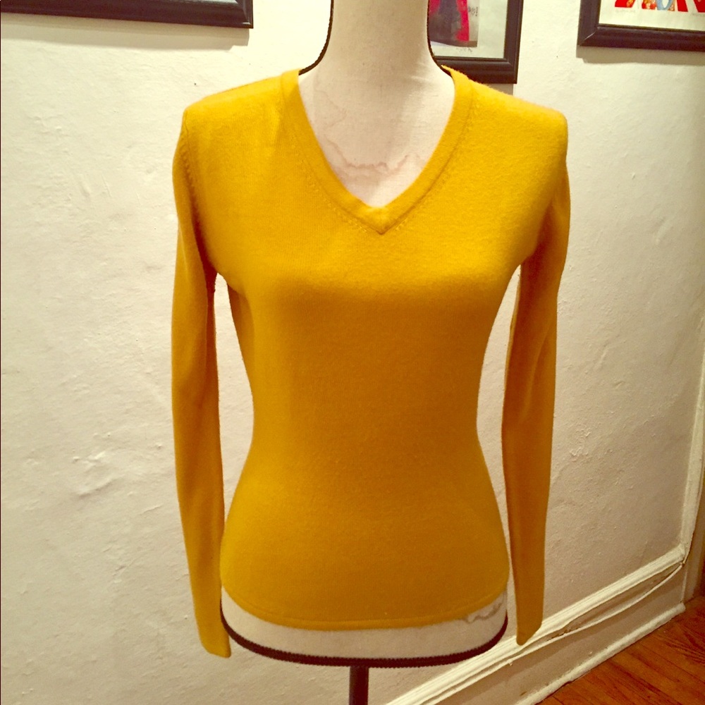 Blue Asphalt yellow v-neck sweater